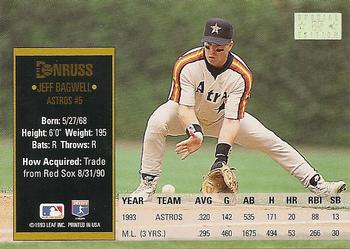 1994 Donruss - Special Edition #85 Jeff Bagwell Back