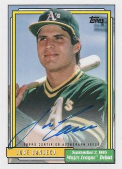 2022 Topps Archives - 1992 Topps MLB Debut Autograph #72DB-JC Jose Canseco Front