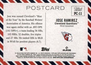 2022 Topps Archives - Topps Postcards #PC-11 Jose Ramirez Back