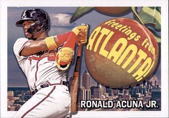 2022 Topps Archives - Oversized Topps Postcards #OPC-14 Ronald Acuna Jr. Front