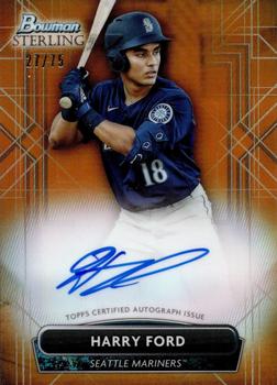2022 Bowman Sterling - Prospect Autographs Orange Refractor #PA-HF Harry Ford Front