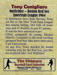 2007 Monarch Corona The Ultimate Baseball Card Collection #10 Tony Conigliaro Back
