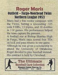 2007 Monarch Corona The Ultimate Baseball Card Collection #15 Roger Maris Back