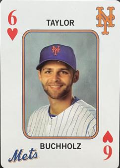 2011 New York Mets Playing Cards #6♥ Taylor Buchholz Front