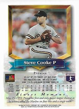 1994 Finest #19 Steve Cooke Back
