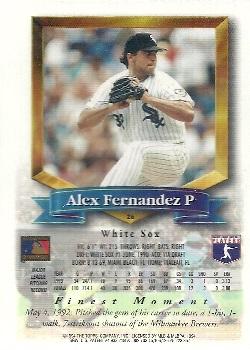 1994 Finest #26 Alex Fernandez Back