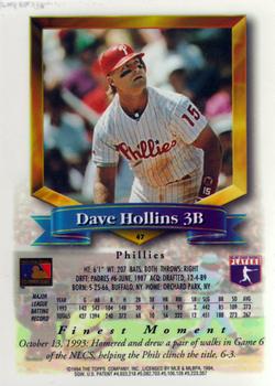 1994 Finest #47 Dave Hollins Back