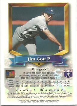1994 Finest #49 Jim Gott Back