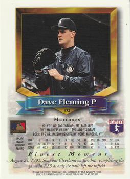1994 Finest #172 Dave Fleming Back