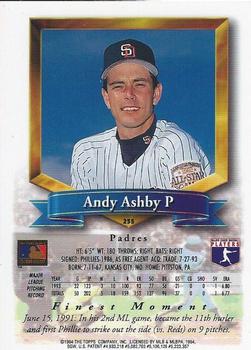 1994 Finest #255 Andy Ashby Back