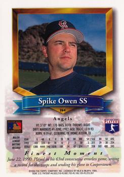 1994 Finest #264 Spike Owen Back