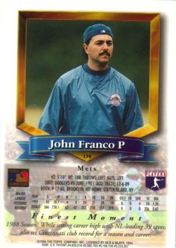 1994 Finest #170 John Franco Back