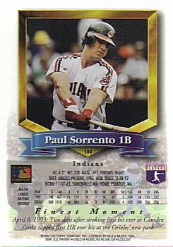 1994 Finest #185 Paul Sorrento Back