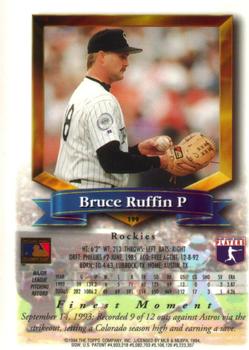 1994 Finest #199 Bruce Ruffin Back