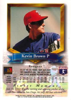 1994 Finest #257 Kevin Brown Back