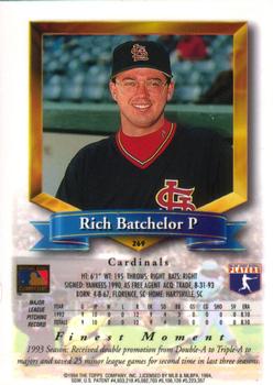1994 Finest #269 Rich Batchelor Back