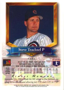 1994 Finest #296 Steve Trachsel Back