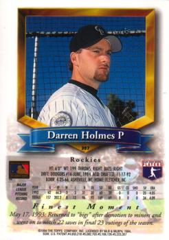 1994 Finest #307 Darren Holmes Back