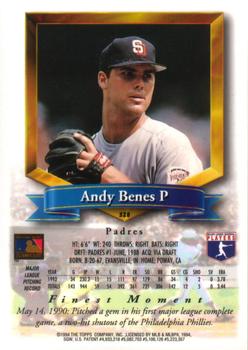 1994 Finest #328 Andy Benes Back
