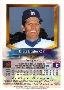 1994 Finest #367 Brett Butler Back