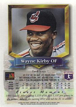 1994 Finest #36 Wayne Kirby Back