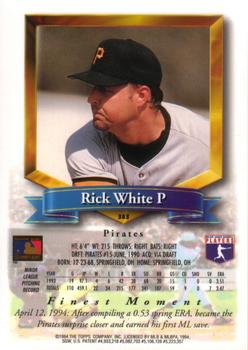 1994 Finest #383 Rick White Back