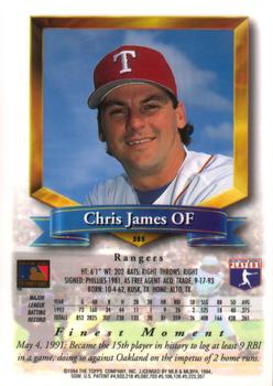 1994 Finest #385 Chris James Back