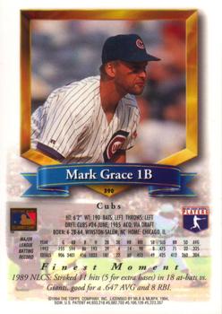 1994 Finest #390 Mark Grace Back