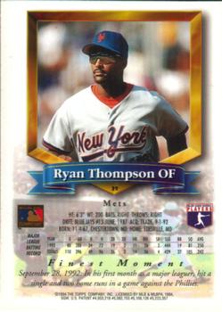 1994 Finest #39 Ryan Thompson Back