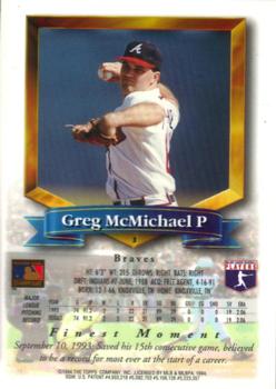 1994 Finest #3 Greg McMichael Back