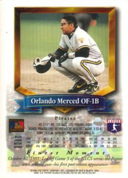 1994 Finest #61 Orlando Merced Back