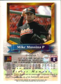 1994 Finest #66 Mike Mussina Back