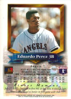 1994 Finest #73 Eduardo Perez Back