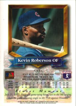 1994 Finest #77 Kevin Roberson Back