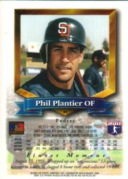 1994 Finest #84 Phil Plantier Back