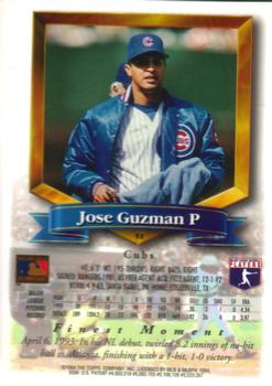 1994 Finest #93 Jose Guzman Back