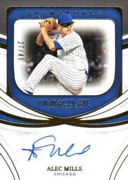 2022 Panini Immaculate - Immaculate Signatures #IS-MI Alec Mills Front