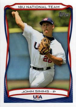 2010 Topps USA Baseball #USA-15 John Simms  Front