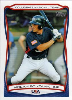 2010 Topps USA Baseball #USA-28 Nolan Fontana  Front