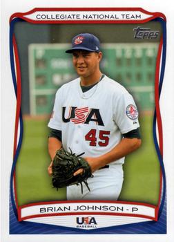 2010 Topps USA Baseball #USA-31 Brian Johnson  Front