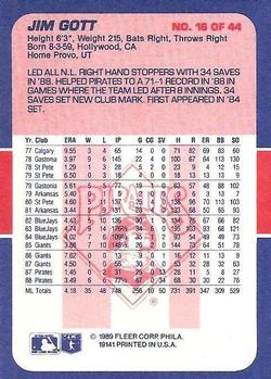 1989 Fleer Baseball's Exciting Stars #16 Jim Gott Back