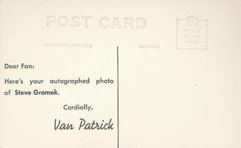 1947 Cleveland Indians Van Patrick Postcards #NNO Steve Gromek Back