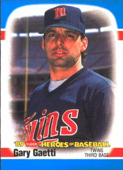1989 Fleer Heroes of Baseball #15 Gary Gaetti Front