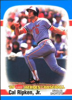 1989 Fleer Heroes of Baseball #34 Cal Ripken, Jr. Front