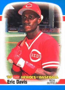 1989 Fleer Heroes of Baseball #10 Eric Davis Front