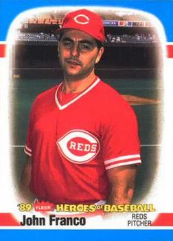 1989 Fleer Heroes of Baseball #14 John Franco Front