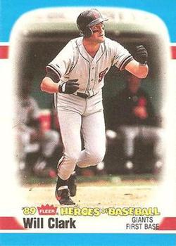 1989 Fleer Heroes of Baseball #7 Will Clark Front