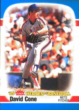 1989 Fleer Heroes of Baseball #9 David Cone Front