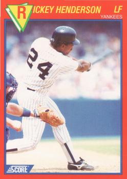 1989 Score Baseball's 100 Hottest Players #45 Rickey Henderson Front