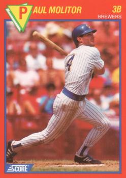 1989 Score Baseball's 100 Hottest Players #57 Paul Molitor Front